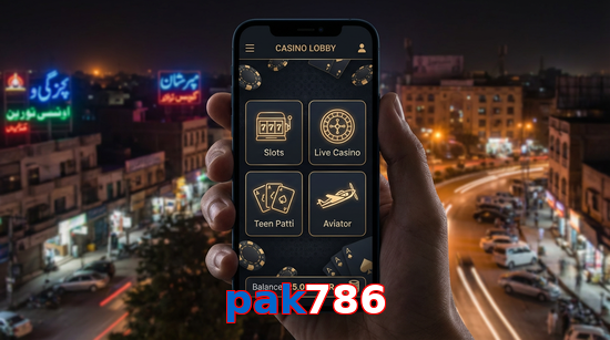 Main screen of Pak786 app page for PK players